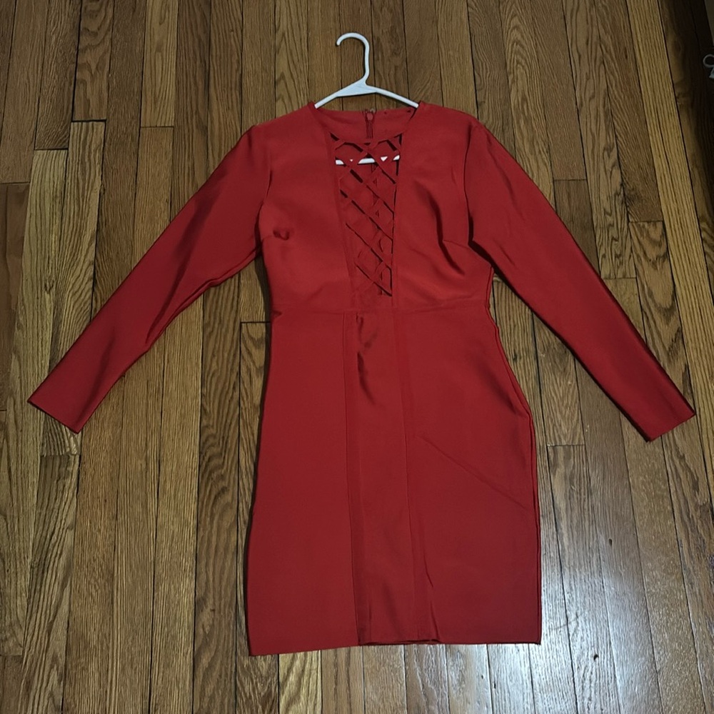 Red Bandage Dress 
Size 8